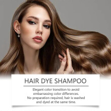 (Purple) Hair Instant Dye Shampoo, Hair Instant Dye Shampoo for Men & Women, Hair Color Shampoo for Gray Hair