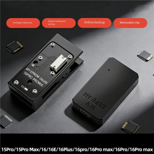No-Disassembly Chip Programmer Fast Read/Write & Repair Tool Charging IC Data for 15/16 Series with Clamp 2