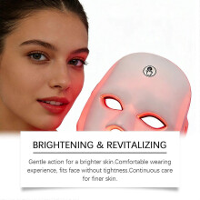 (1pcs) Red Light Mask For Face, Multi-Colors Red Light Face Mask, Facial Skincare At Home, Red Light Therapy Mask, Portable and Rechargeable