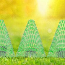 Gevlekte groene plantenkegel in een set van 24