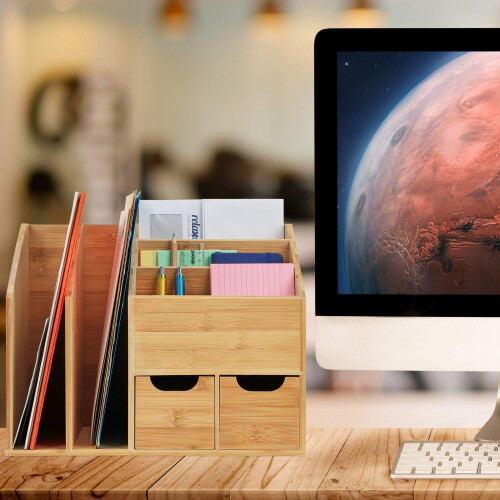 Bamboe bureau organizer 2