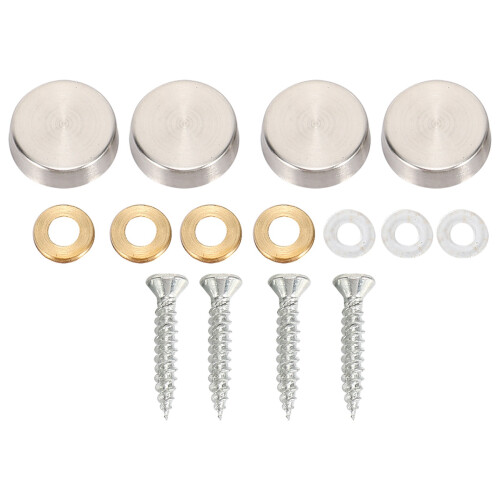 16 mm Stainless Steel Mirror Nails Screw Cap (80 Pieces) 2