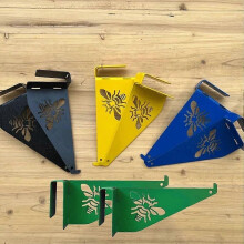 (Yellow) 2pcs Beehive Inspection Brackets, Beehive Frame Holder, Stainless Steel Beehive Frame Perch, Bee Hive Stand, Bee Boxes Beekeeping Supplies