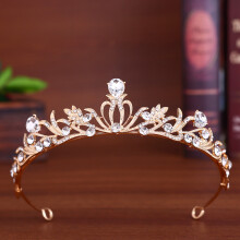 (Gold) Rhinestone Princess Crown for Masquerade & Cosplay