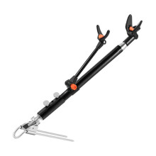 (19mm black 2.4 meters two-in-one rear hanging with) Compact Fishing Rod Holder for Bank & Casting Fishing