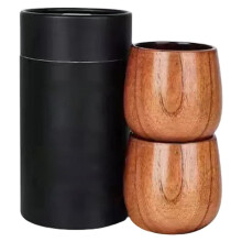 Charred Wooden Bourbon Drinking Glass,Charred Wooden Whiskey Glasses, Natural Wood Grain Drinking Cups