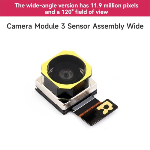 For Raspberry Pi Wide Camera Module 3 Sensor Assembly 11.9MP IMX708 Sensor 120 FOV Auto Focus for Raspberry Pi 1