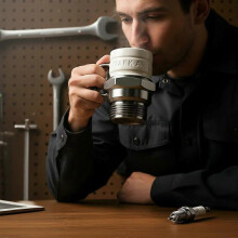 (3pcs) Spark Plug Mug,Resin Spark Plug-shaped Coffee Cup,Novelty Mechanical Style Cup,Creative Novelty Gift for Collectors & Enthusiasts