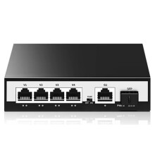 Para PoE Gigabit de 6 Portas, 1000 Mbps, Ativo, 52 W, para Câmeras IP, NVR, Vigilância, CFTV e Câmeras PoE com Plugue Europeu.