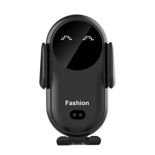 Carregador Sem Fio Inteligente para Carro, Suporte para Celular com Fixação Automática Na Saída de Ar Do Painel, Preto.