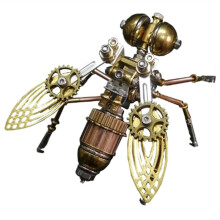 Blocos de Montar Steampunk Mecânicos de Ferro e Metal - Modelo 3D - Quebra-Cabeça para Montar - Presente de Aniversário
