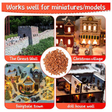 700 Sztuk CegiełEk do KształTowania Krajobrazu Miniaturowe CegłY Ceglana śCiana MałE CegiełKi na CzęśCi Ogrodowe Domku dla Lalek, Skala 1/35