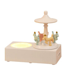 Caixa de Som Carrossel Fofa, Sem Fio, 5.0 com Luz e Bateria de 1200mAh para Decoração de Casa e Quarto