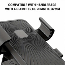 (Mirror stand black) Universal Bike Phone Mount, Gravity Sensor Auto Clamp, 360 Rotation, One-Hand Operation for Motorcycle Scooter