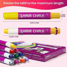 (3pcs) 10pcs Hair Chalk - Temporary Hair Color for Girls, Ideal Gifts for Kids and Hair Accessories