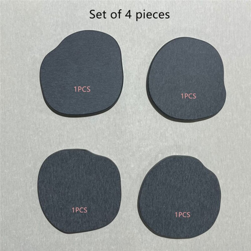 Diatomaceous Earth Coasters Set - 4 Pack Absorbent Quick-Dry Stone Design White 1