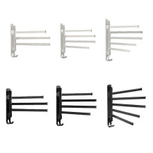 (4, White) 2025 2024 Swivel Towel Bar 3~5-Arm Extra Long, Swing Out Towel Rack for Bathroom Wall, Hand Towel Holder