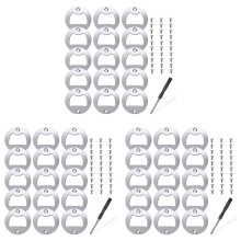 45X Stainless Steel Bottle Opener Inserts Hardware, Metal Insert Parts Kit for Bottle Opener Resin Casting Moulds