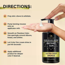 (2PCS) Self Tanning Lotion -Self Tanner with natural Ingredients for Sensitive Skin Sunless&Moisturising Customisable Medium Dark Fake Tan