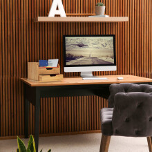 Bamboe bureau organizer met lades