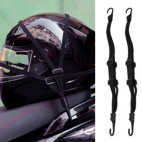 2Stk Universelles Helm Halteband Elastisch Langlebig Schwarz 2