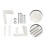 1Set Toilettensitz Zubehör Mit Robusten Kunststoff- Weiß 7