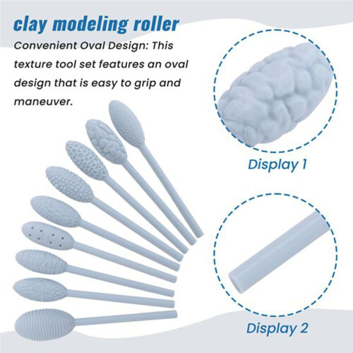 2set Clay Art Texture Tool Set for Tile and Ceramic Modeling,Ceramic Tools Kit Pottery Tools 2