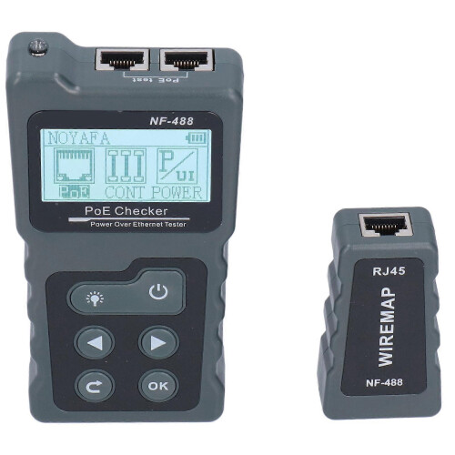 LCD Ethernet PoE Tester, Automatic PoE Detector Checker, Camera Powered Cable Power Tester with LCD Display 1