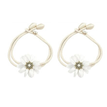 2 PCS Flower Curtain Tiebacks Holdbacks Holder for Curtain Decoration in Summer for Bedroom Decorations (Beige)