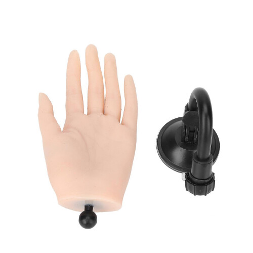 Silicone Nail Art Training Hand Model, 18 cm Εύκαμπτες αρθρώσεις με βεντούζα, Επαναχρη 2