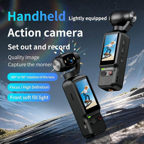 1080P Handheld Vlog Action Camera με οθόνη HD 1,97 ιντσών, περιστρεφόμενος φακός, κάμ 2