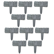 Imitation Stone Garden Fence Plastic Fence Inserted Fence Pastoral Garden Gardening Grass Fence