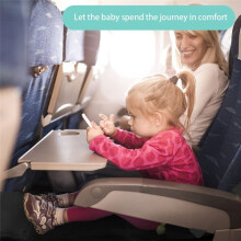 Airplane Footrest for Kids-Portable Toddler Travel Foot Hammock Airplane Seats Extender Leg Rest for Children (Black)