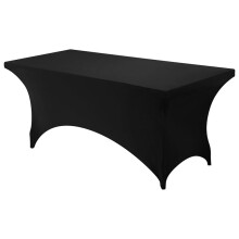 Toalha de Mesa Elástica de 1,20 M para Coquetel, Conferência, Casamento, Banquete, Retangular