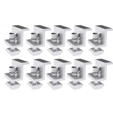 10Pcs Solar Photovoltaic Bracket Aluminum Alloy Clamp for Solar Module Solar Panel Racking Mounts Accessories PV Clamp B