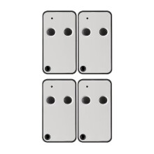 Lot de 4 Télécommandes 433,92 MHz pour Porte de Garage pour Roger E80 TX52R (Émetteur Portatif)