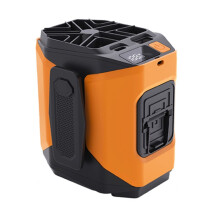 Ventilador Portátil Recarregável de Cintura com Clipe para Cinto e Luz, Ideal para Trabalhadores Braçais.