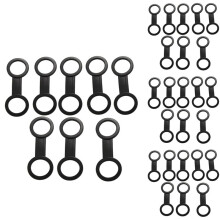 160x Scuba Diving Dive Snorkeling Silicone Snorkel Mask Strap Keeper Holder Clips Retainer Attachment Gear Spare Black