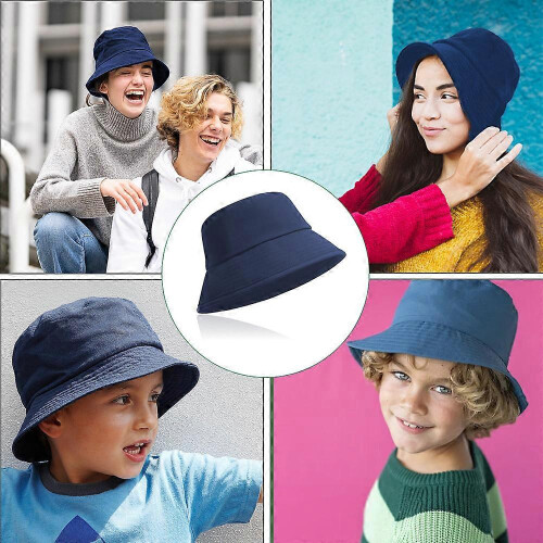 Καπέλο Unisex βαμβακερό κουβά, μονόχρωμο καπέλο για τον ήλιο με προστ 1