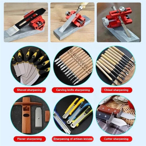 Manual Sharpener Metal Sharpener Abrasive Tools Sharpening Jig Angle Adjustable Inclined Edges Wood Chisel Fixing 1