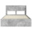 VidaXL vidaXL Bed Frame with Storage and Headboard Concrete Grey 135 x 190 cm 7