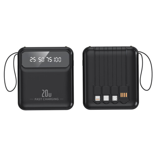 Νέο mini power bank με πιστοποίηση 3C υψηλής χωρητικότητας με τέσσερα καλώδ 2