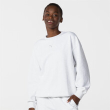 (8 UK, Ice Grey Marl) Puma Womens/Ladies Oversized Sweatshirt