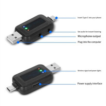Wireless Phone Microphone Plug and USB PC Recording Mic for Smartphones Handheld