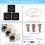 3 Pack Embroidery Kit, Floral -Stitch Set for Beginners Include Embroidery Cloth Hoops Threads 4