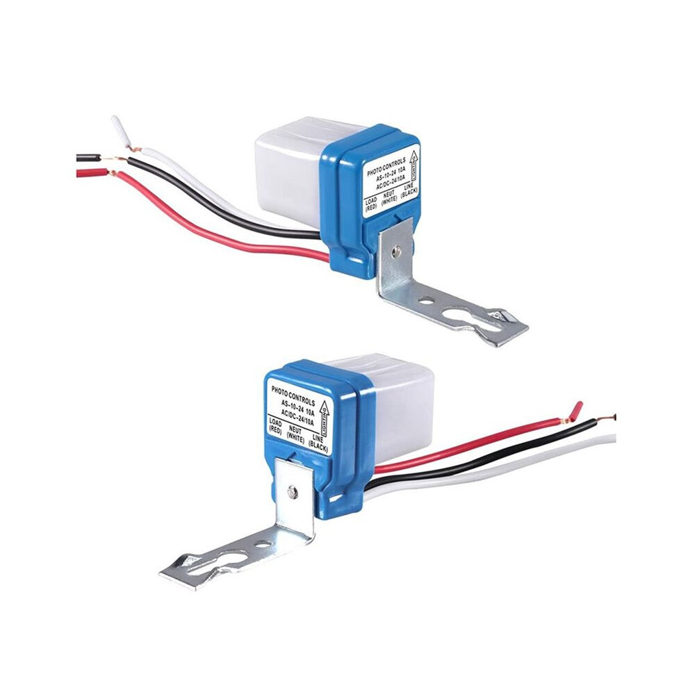 2Pcs Automatic Auto Off Photocell Street Light Ac 24V 10A Photo Control Photoswitch Sensor 6031501091369