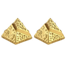 2Stk Ägyptische Pyramidendekoration Resin Modell in Gold