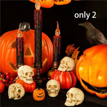 Resin Skull 2 Pcs/Set,  Skull Model for Home Decoration, Skull Statue, Human Skull  Bone Model for Desktop