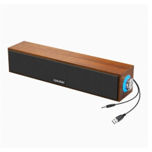 Långbands USB-Kabel -Högtalare med Dubbla Högtalare i Trä, Liten Högtalare, Dator, Bärbar Dator, Soundbar, Stationär Dator, Tung Bas