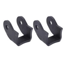 1 Pair Weld Shock Mount Bracket Kit Heavy Duty Rear Shock Mounts for Off-Road Trailers, Black Curved Design